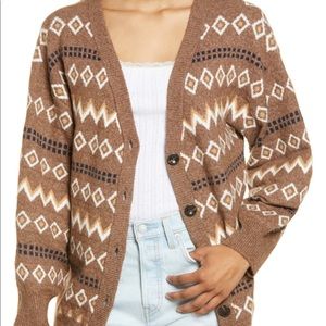 bp brown grandpa cardigan